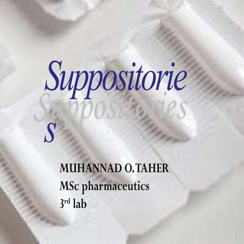 3rd lab suppositories (pharmaceutical technology)