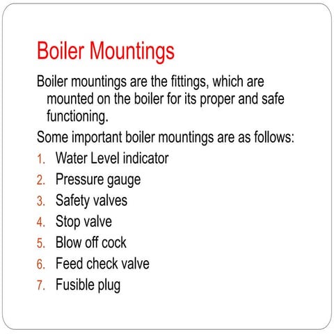 boiler mountings & Accessories