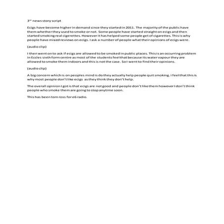 3rd news story script