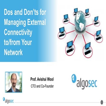 Dos and Don’ts for Managing External Connectivity to/from Your Network