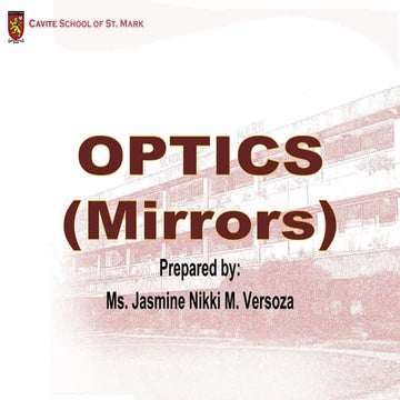 Optics: Reflection of Light in Mirrors