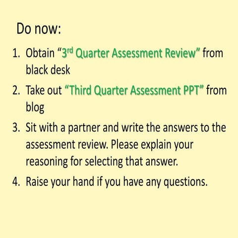 3rd quarter review questions