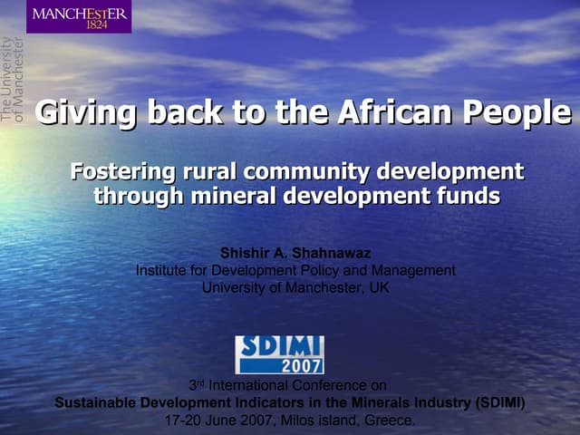 3rd SDIMI Presentation