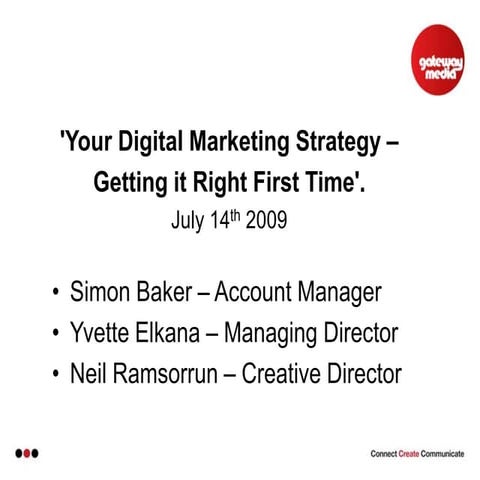 Your digital marketing strategy: Getting it right first time