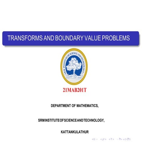 3rd semester SRM mathematics unit 1 part1 | PDF