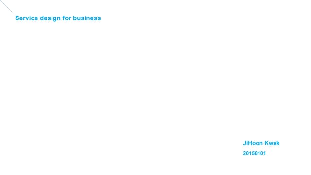 Service Design for Business