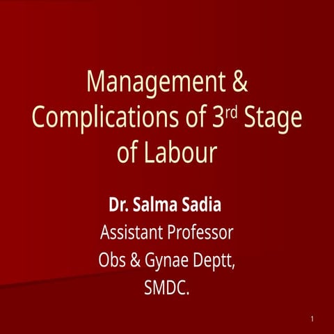 3rd stage OF LABOUR | PPTX