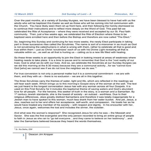 Homily: Third Sunday of Lent A 2023 .docx