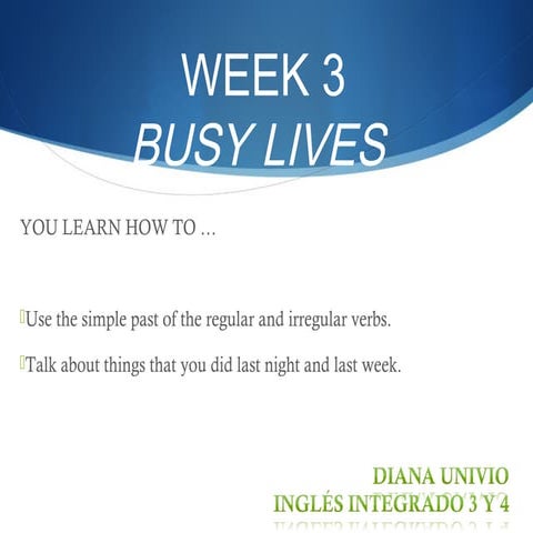 3RD week - Grammatical explanation 