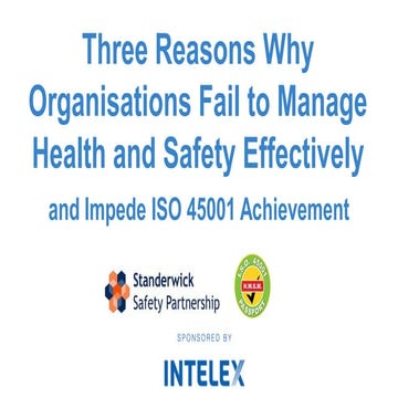3 reasons why organizations will fail to manage iso 45001