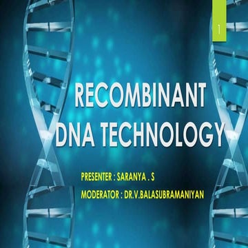 Recombinant DNA technology 