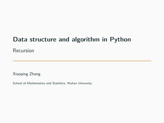 Data Structure Algorithm -  Recursion Book Slides