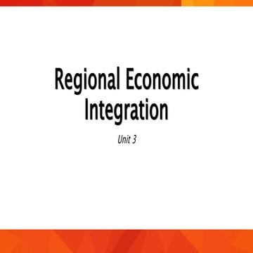 3 Regional Economic Integration