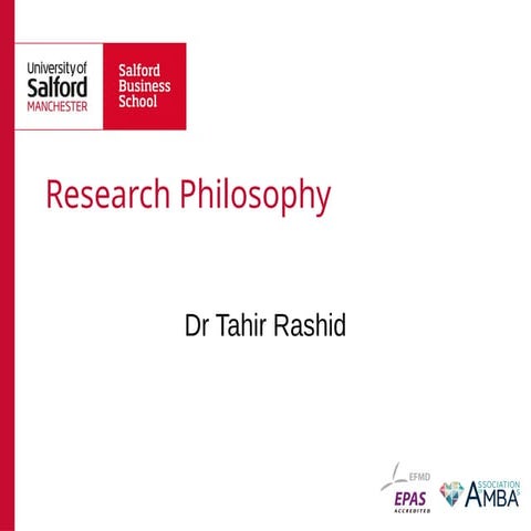Research Philosophy, what it is and how to determine your own