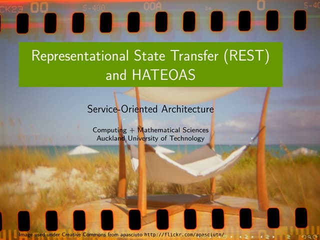 Representational State Transfer (REST) and HATEOAS