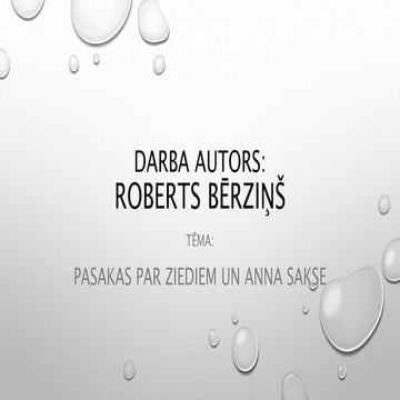 A.Sakse "Pasakas par ziediem". Roberts