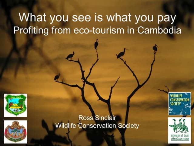 Protected areas and tourism in Cambodia, Ross Sinclair