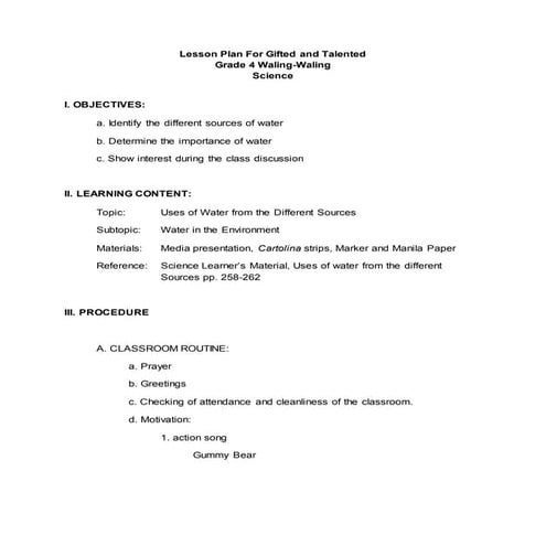 LP in Grade 4- Science