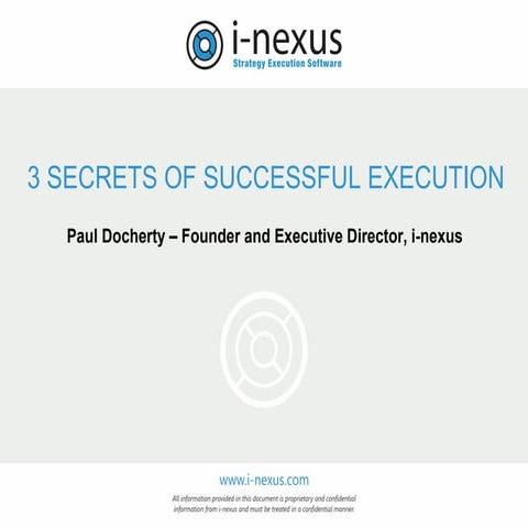 3 secrets of successful strategy execution 