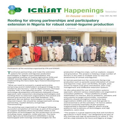 Rooting for strong partnerships and participatory extension in Nigeria for ro...