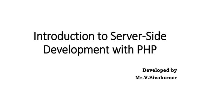 Module-3 15CS71-WTA-Serverside Development with PHP