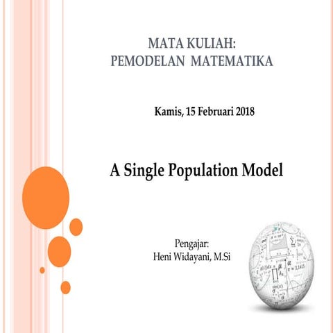 Single Population Model