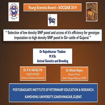 Genotype imputation study in Gir dairy cattle of Gujarat