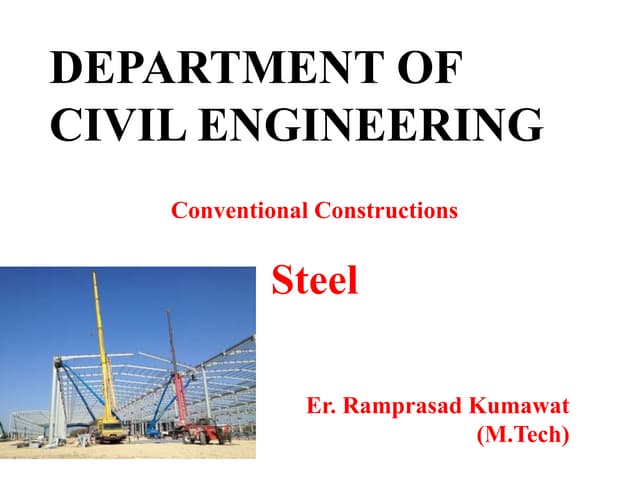 Conventional Construction : steel | PPT