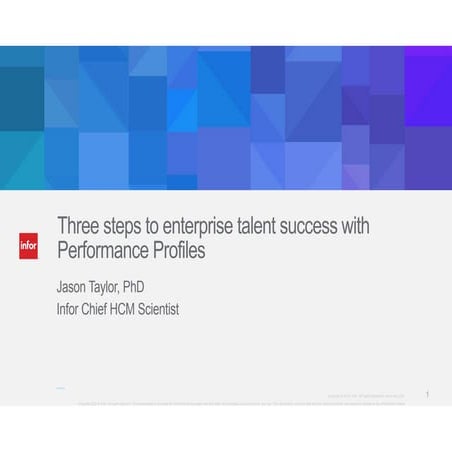 3 steps to enterprise talent success with Performance Profiles