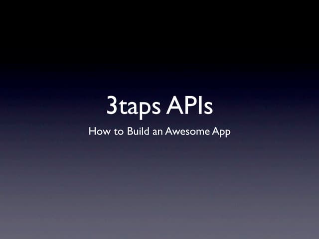 3taps Apis