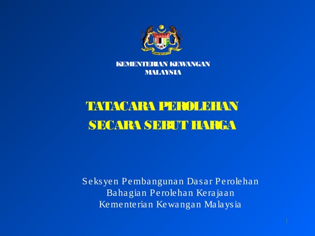 Tatacara Kaedah Sebut Harga