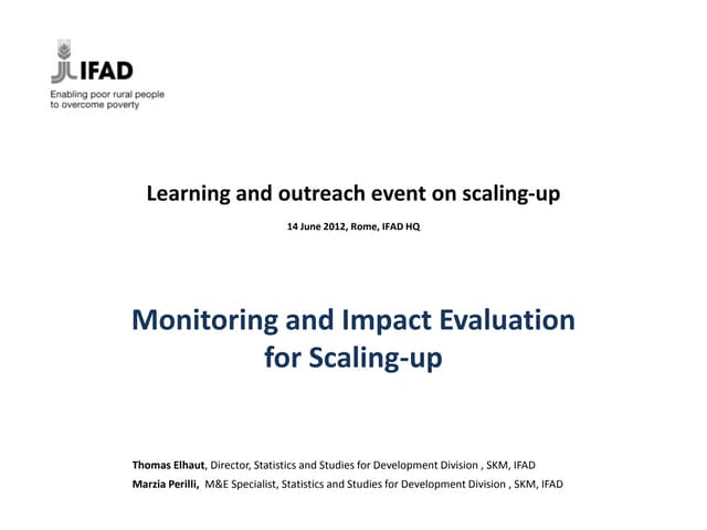 3 Learning and outreach event on scaling-up