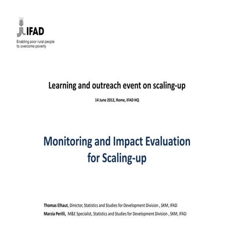 3 Learning and outreach event on scaling-up