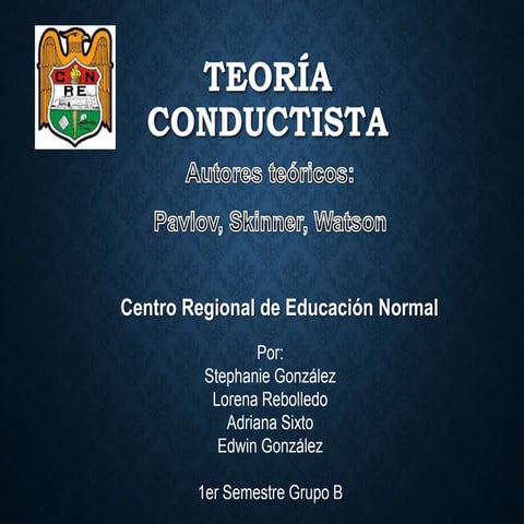 Conductismo diapositivas | PPTX
