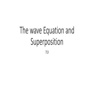 3 the wave equation superposition diffraction (7.3)