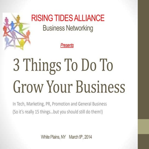 3 things to do to grow your business