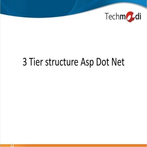 3 tier structure asp dot net