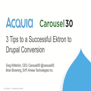 3 Tips for a Successful Ektron to Drupal Conversion