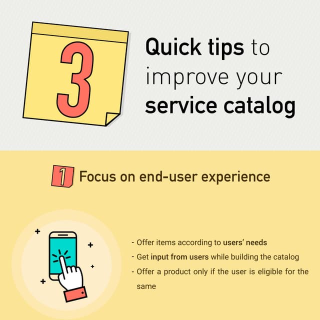 3 quick tips to improve service catalog – Infographic