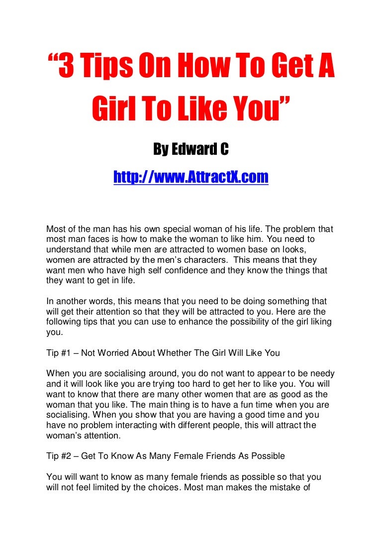 How To Treat Girls Like You – How To Get A Girl To Like – VMFWYG