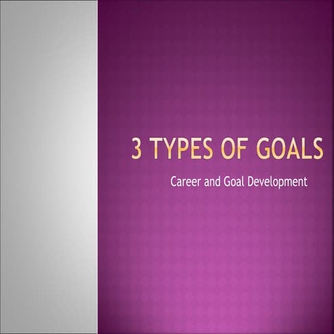 3 types of goals