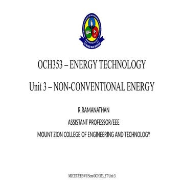 3 UNIT.6.pptx UNIT ENERGY TECHNOLOGY UNIT | PPTX