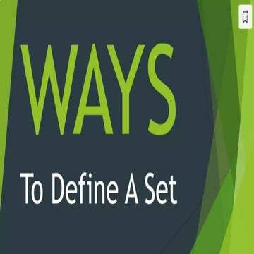 Methods of writing sets | PPTX