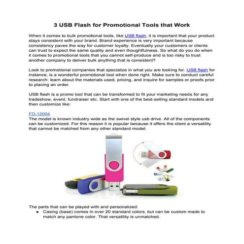 Ordering Custom USB Promos | PDF