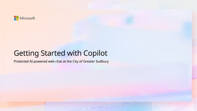 Microsoft User Copilot Training Slide Deck