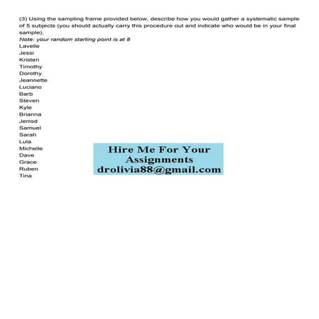 3 Using the sampling frame provided below describe how yo.pdf