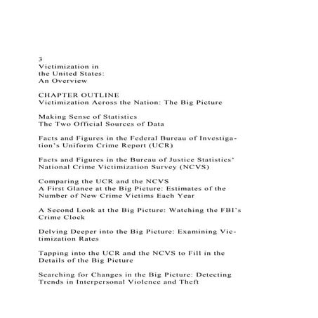 3Victimization inthe United StatesAn OverviewCHAPTE.docx