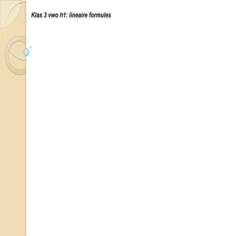 3v lineaire formules opstellen