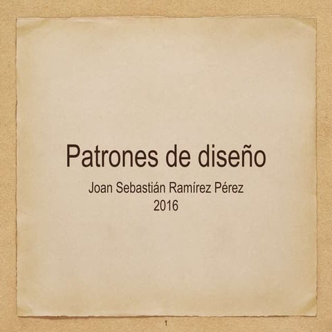 Patrones diseño y arquitectura
