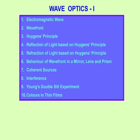 Class 12th Physics wave optics ppt | PPT